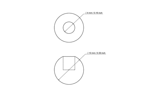 10 mm Birkenholz Dübelkappen mit 4 mm hole