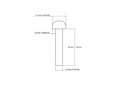 technische Zeichnung: 6 x 30 mm Birkenholz Pilz Achs Stifte