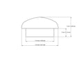 technical drawing of 10 mm mushroom button plug with dimensions