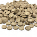 pile of 14 mm oak mushroom button plugs