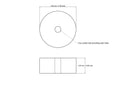 tehniline joonis: 60 × 25 mm puidust silindrid