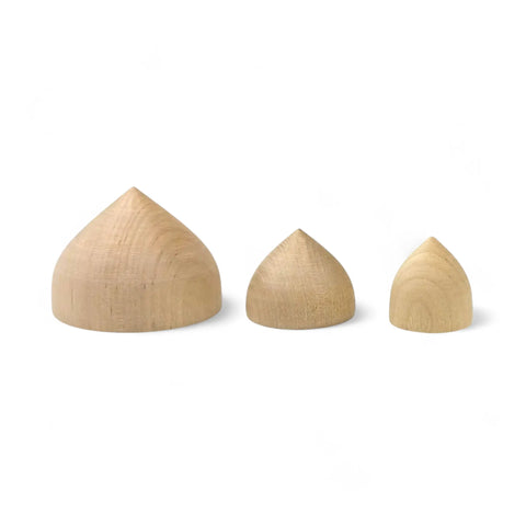 vairous wooden dome caps