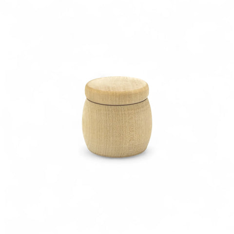 35 x 38 mm wooden pill box with fitted lid