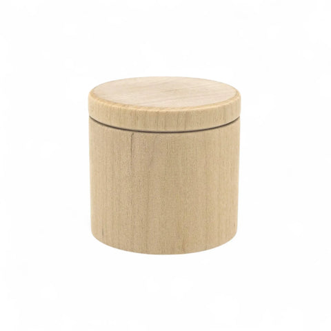 50 x 47 mm round turned wooden box