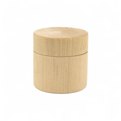 60 x 60 mm turned wooden box with fitted cover