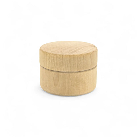closed 60 x 43 mm gedrechseltes Holz Holzdose