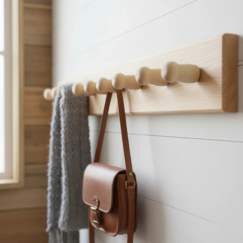 51 mm virpota koka mēbeļu rokturītis izmantots kā hanging hook