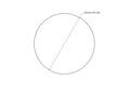 technical drawing of 23 mm sanded birch wood ball