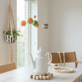 turned and sanded wooden balls used as decorative elements