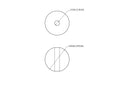 Technical drawing of 20 mm birch wood bead with 4 mm hole