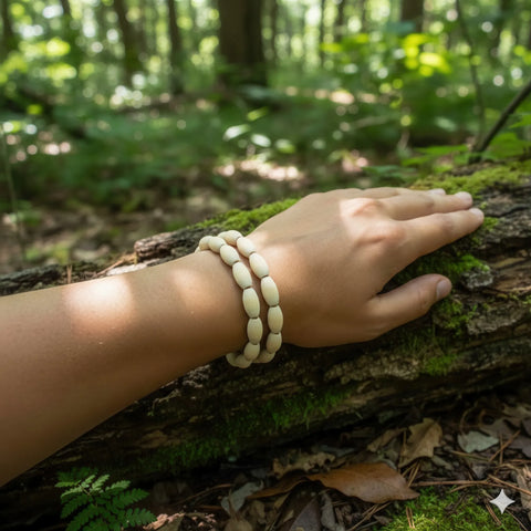 Bracelets aus 13 x 30 mm Holz Walzenperlen