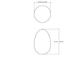 Technical drawing of 56 mm Wooden Chicken Egg