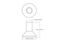 technische Zeichnung: 49 x 52 mm Holz Coat Rack Stifte