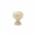 37 mm slim round birch wooden cabinet knob