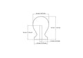 Technical drawing of 33 mm turned wooden cabinet knob
