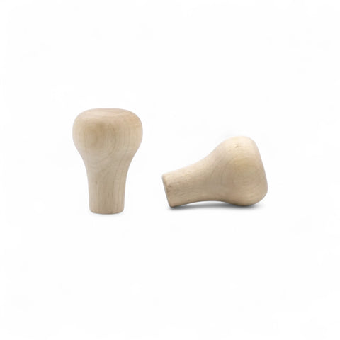 Nahaufnahme von 20 mm classic rund Holz Möbelknopf showing wood grain