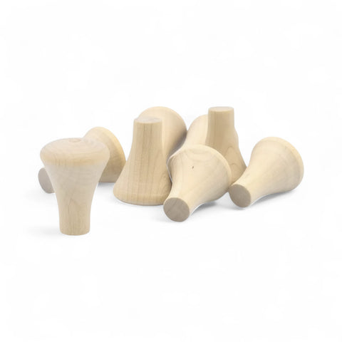 Backside of 10 mm slim wooden cabinet knobs with holes