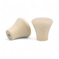 Backside of 16 mm thick wooden cabinet knobs with holes