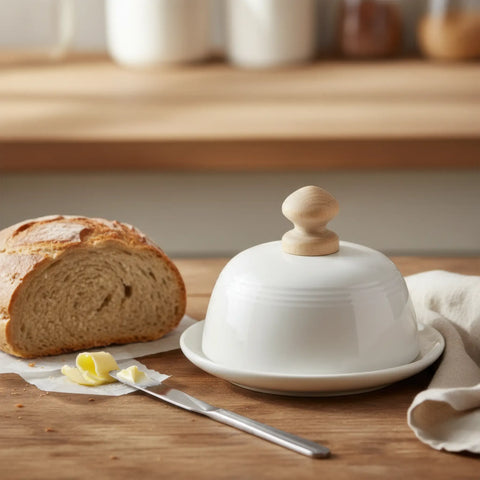 Ceramic butter dish koos 33 mm classic puidust mööbel nupud handle