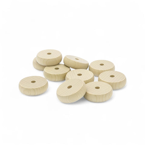 30 mm turned wood toy wheels