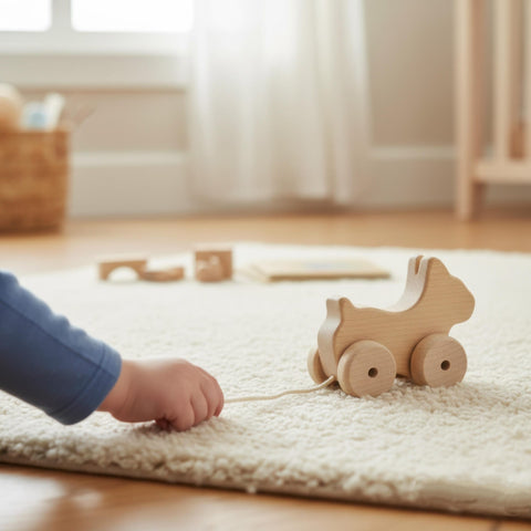 30 mm wooden toy wheel used on toy vehicle