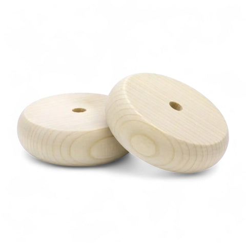 50 mm flach Holz Spielzeugräder