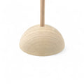 Close-up of sphere base of 33 cm wooden table flag stand