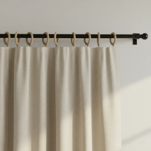gedrechselte Holzringe verwendet als curtain Ringe