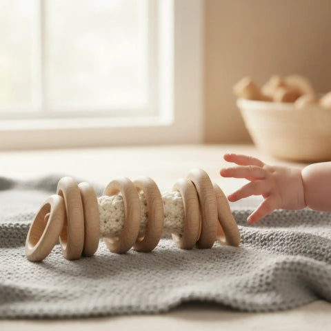 60 mm outside rounded flach Holzringe verwendet als parts von children's Spielzeug- set