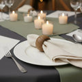 44 mm koka salvete gredzeni ar linseed oil finish izmantots uz dining table