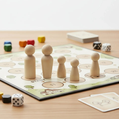 gedrechseltes Holz Holzfiguren in verschiedenen Größen verwendet als board Spiel pieces
