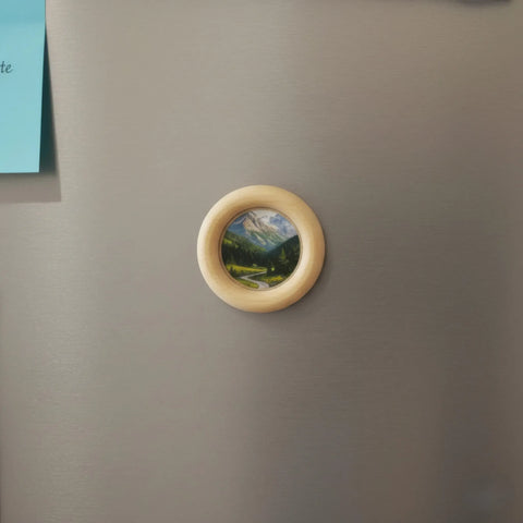 6 cm Holz Bastel Rahmen Ringe verwendet für DIY fridge magnet