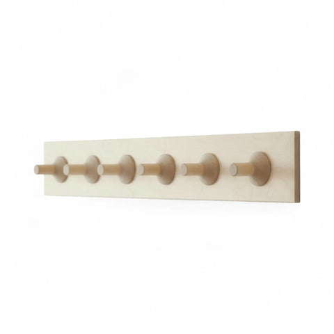 wooden coat rack peg used as coat rack hook